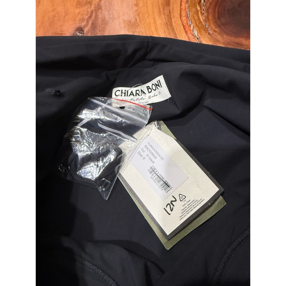 NEW Chiara Boni Women's Turadonna Jumpsuit 6 Wide Leg Career Nylon Stretch RR20 - Picture 4 of 7